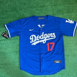 Los Angeles Dodgers Shohei Ohtani Blue Japanese Jersey